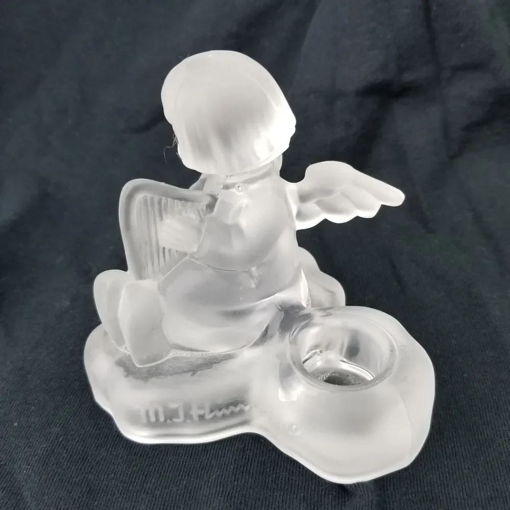 MJ Hummel Angel Glass Candle‎ Holder